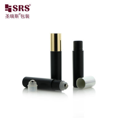 acheter Flacon à bille noir givré de 10 ml pour parfum, flacon vide pour sérum contour des yeux avec bille roulante en métal, vente en gros fabrication en ligne