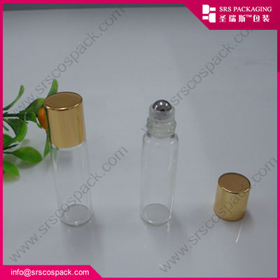 acheter Flacon roll-on en verre mini de 5 ml (1/6 oz) pour huile essentielle, bille roulante en métal, parfum fabrication en ligne