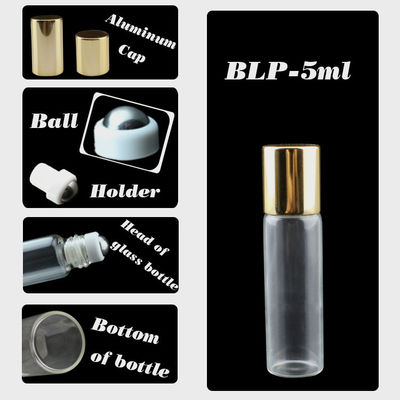 acheter SRS de haute qualité sans fuite bouteilles en verre d'huile essentielle de 5 ml avec boule à rouleaux fabrication en ligne