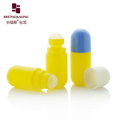 acheter RPPA-50ml Bouteille Roll-on Jaune Personnalisée 50ml avec Bouchon Bleu pour Liquide Déodorant fabrication en ligne