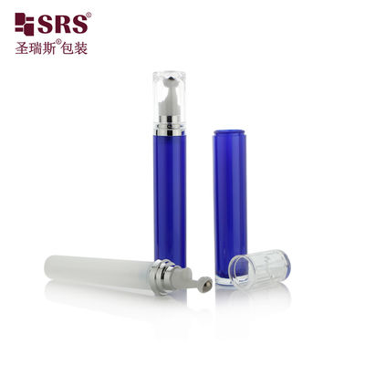 acheter LR001-15/20ML Bouteille à rouleau acrylique bleue pulvérisée colorée avec épaule argentée brillante fabrication en ligne