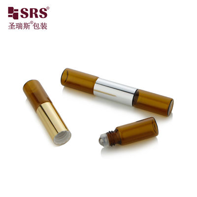 acheter SGB2-5+5ML Bouteille à rouleaux en verre à double tube latéral de parfum Oi avec boule en acier inoxydable fabrication en ligne
