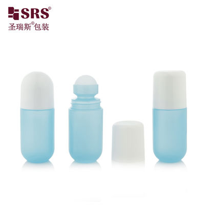 acheter RPPA-50ml Flacon à bille en plastique PP vide, bleu, dessus rond, bille creuse pour gel fabrication en ligne