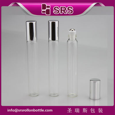 acheter Bouteille à bille en verre de couleur claire SRS 10 ml avec bouchon en aluminium argenté fabrication en ligne