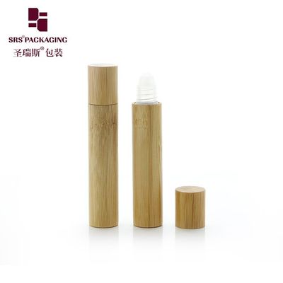 acheter BPP-8ML Bouteille en rouleau en plastique à capuchon en bois naturel en bambou pour emballage de soins personnels fabrication en ligne
