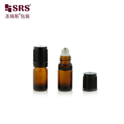 acheter Flacon en verre ambré bleu-vert à épaule ronde de 5 ml avec bouchon inviolable et bille en verre pour huile fabrication en ligne