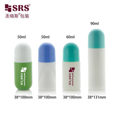 acheter Flacon de déodorant à bille blanc de 2oz et 3oz avec bouchon et bille roulante en plastique PP fabrication en ligne