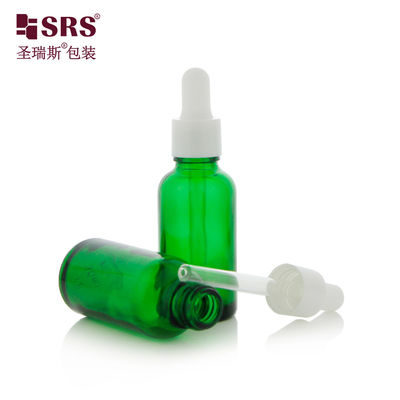 acheter Bouteille de gouttelette en verre d'huile essentielle contre l'acné avec traitement de gouttelette en plastique PP fabrication en ligne