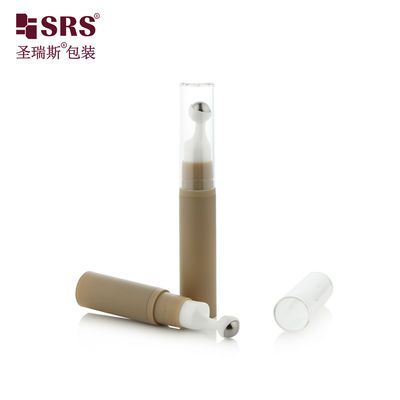 acheter A0031-10ML Rouleau en plastique vide sur bouteille en argile sans air, revêtement marron avec capot transparent fabrication en ligne