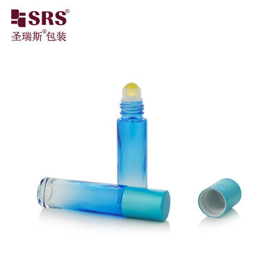 acheter BLPM-10ml Gradient Sky Blue Industrial Glass Parfum Roller Pour les soins personnels utilisés pour les emballages d'essence de soins de la peau fabrication en ligne