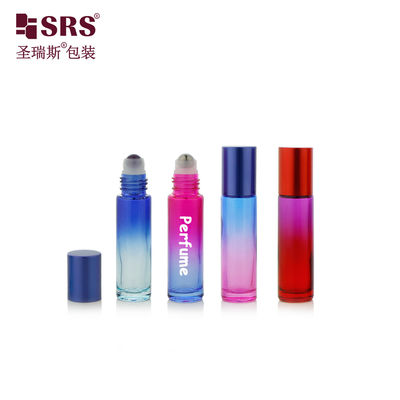 acheter BLPM-10ml Flacon cylindrique rond vide dégradé coloré Bille roulante en acier inoxydable Parfum 10ml Flacon roll-on pour application d'huile cosmétique fabrication en ligne