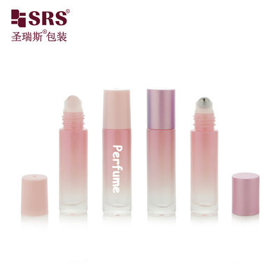 acheter Flacon de 10 ml rose vide à bille roulante BLPM-10ml, de forme cylindrique et ronde, pour huile parfumée, cosmétiques, avec bille roulante en quartz rose fabrication en ligne