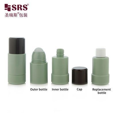 acheter RPPE ((P) - 50 ml bouteille intérieure mate vide de déodorant personnalisé vert de l'armée en rouleau sur bouteille avec une capacité de 50 ml pour une utilisation de désinfection fabrication en ligne
