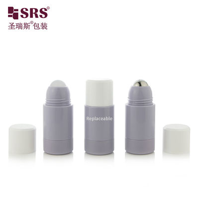 acheter Flacon roll-on rechargeable vide de 50 ml, emballage primaire lavande violet, avec fermeture à vis, pour contenir du gel de soins personnels fabrication en ligne