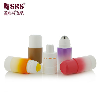 acheter Bouteille de parfums en rouleau de plastique rechargeable en PP PCR 50 ml 75 ml Bouteille ronde écologique pour les soins personnels fabrication en ligne