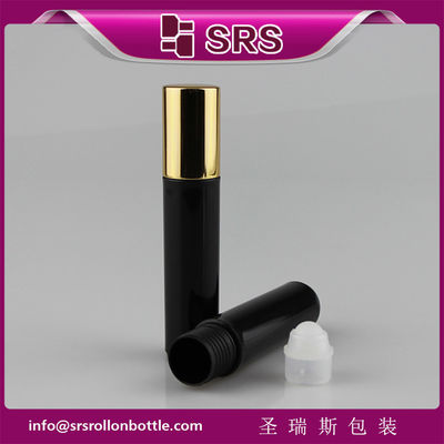 acheter Flacon de parfum SRS de haute qualité en plastique noir avec bille roulante en plastique de 10 ml fabrication en ligne