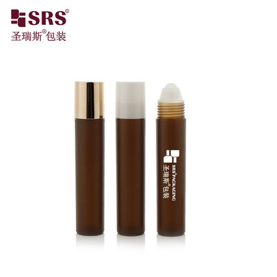 acheter Durable RPP P -20ml Matte Frosted Finish Vide Café Marron Coloris Rouleau sur bouteille Avec Bouchon à vis d'or Pour les emballages de soins oculaires fabrication en ligne