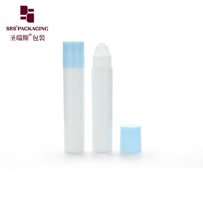 acheter Flacon en plastique PP PCR transparent givré avec bouchon à vis bleu ciel et bille roulante pour l'emballage de sérum de soin cosmétique fabrication en ligne