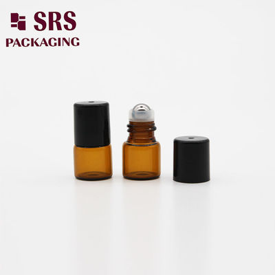 acheter Flacon roller en verre ambré vide SRS de 2 ml avec bouchon en plastique noir fabrication en ligne