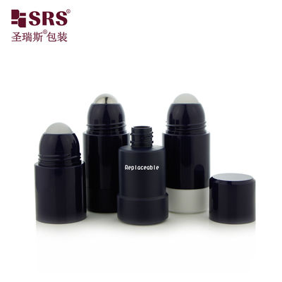 acheter RPPE-50 ml de rouleau anti-transpirant noir vide et rechargeable sur bouteille en plastique PCR PP fabrication en ligne
