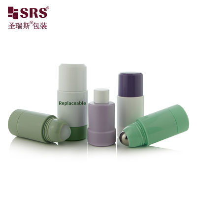 acheter Flacon roll-on rechargeable en PP PCR 50ml 75ml bille en acier et plastique fabrication en ligne
