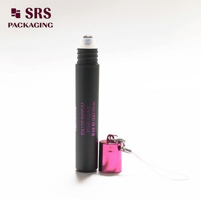 acheter Flacons à bille en plastique cosmétique vides SRS noirs de 8 ml avec crochet fabrication en ligne