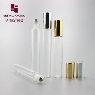 acheter Produits en stock clair 8 ml 10 ml rouleau de parfum en verre vide sur bouteille avec capuchon en aluminium doré fabrication en ligne