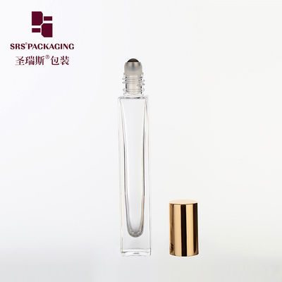 acheter Flacon roll-on en verre pour cosmétiques transparent, parfum, à paroi épaisse, de forme carrée, 10 ml fabrication en ligne