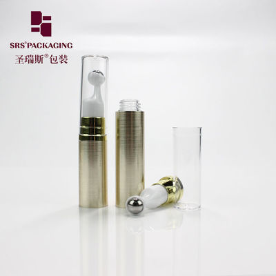 acheter Flacon à bille vide en plastique doré pour cosmétiques, 5 ml, 10 ml, 12 ml, 15 ml, mini flacon à bille pour crème pour les yeux fabrication en ligne