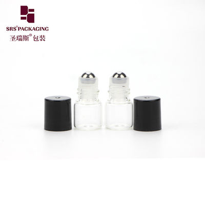acheter Huile essentielle ronde de couleur transparente, mini cosmétique, vente en gros, rouleau en verre de 1ml sur bouteille fabrication en ligne