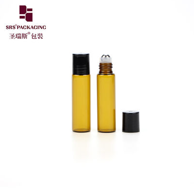 acheter Cosmétique mini paroi mince rouleau de verre sur bouteille vide couleur ambre 5 ml fabrication en ligne