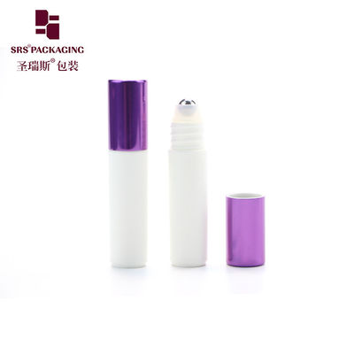 acheter Bouteille roll-on blanche RPA-5ML avec bouchon supérieur doré, bille en acier, flacon à rouleau en PP PCR, bouchon en aluminium argenté, emballage vide fabrication en ligne