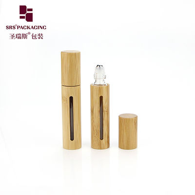 acheter Biodégradable 10ml rouleau de bambou avec bouchon de bambou vide intérieur bouteille en verre en stock fabrication en ligne