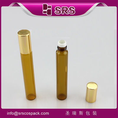 Bouteille roll-on vide transparente en verre de 10 ml