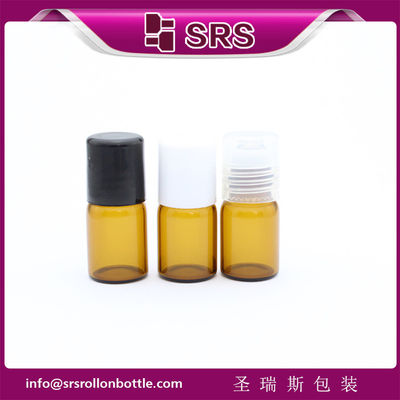 rouleau d'ambre de 2 ml de haute qualité sur bouteille et rouleau de verre vide sur bouteille