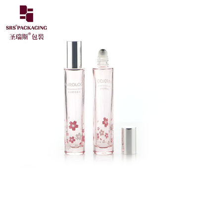 GB1-15ml Bouteille en verre moulé à rouleaux à fond épais Emballage cosmétique Bouchon en aluminium