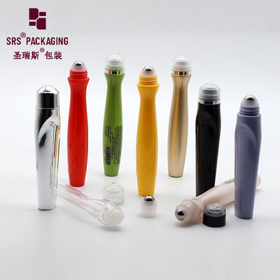 SRS8447-15ML Bouteille Roll-On en PETG Noir Givré Personnalisée pour Sérum pour les Yeux