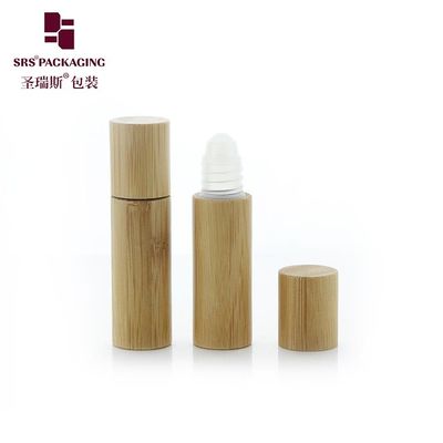 BPP(P)-5ML Serum oculaire Applicateur à rouleaux vides Bouteille avec boule PP en coquille de bambou