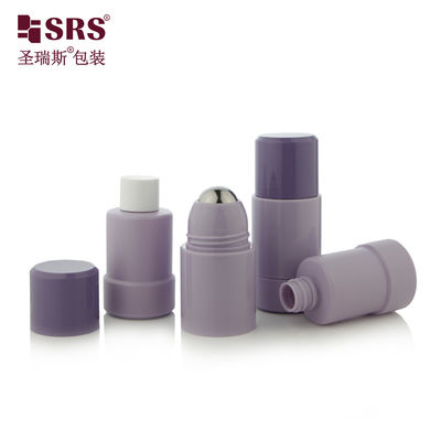RPPE(P)-50ML Bouteille Roll-On Rechargeable avec Bille en Acier Inoxydable