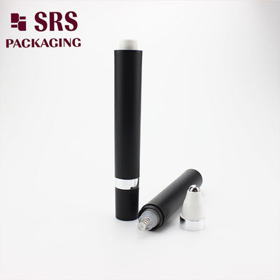 SRS 15ml Crème pour les yeux noir mat Flacon Airless Roller Bille Pressée