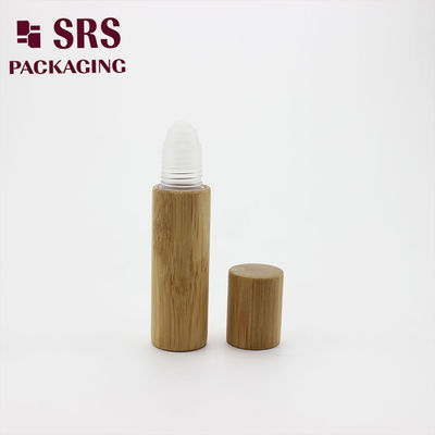SRS 10ml véritable rouleau en plastique de bambou sur bouteille avec boule en plastique