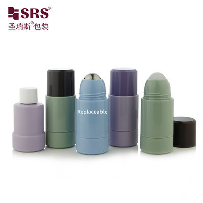 SRS Packaging Bouteille Roll-On Rechargeable en Plastique 50ml 75ml