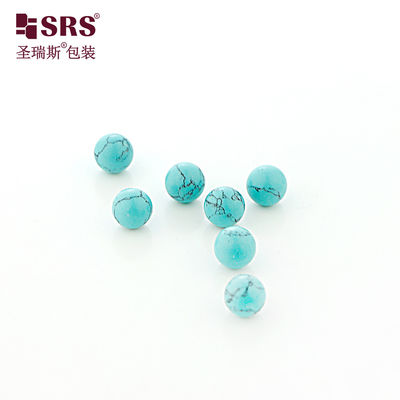 Bille de pierre précieuse turquoise de 8 mm pour collier cosmétique