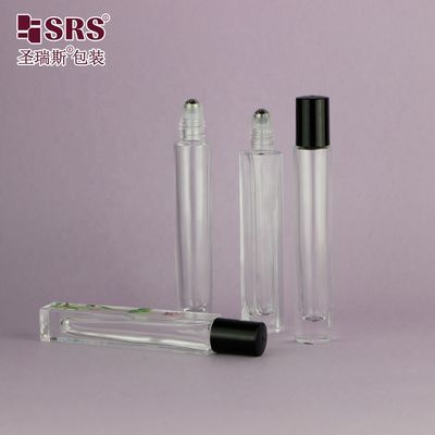 Fabrique en gros vidé transparent rond rouleau de verre sur bouteille 10 ml pour les huiles essentielles et les parfums