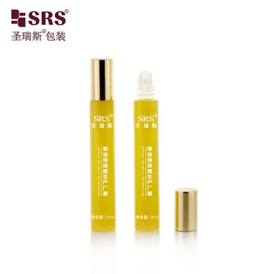 Bouteille en rouleau de verre cylindrique de 10 ml avec sérigraphie pour les parfums cosmétiques et les huiles essentielles - OEM / ODM disponible