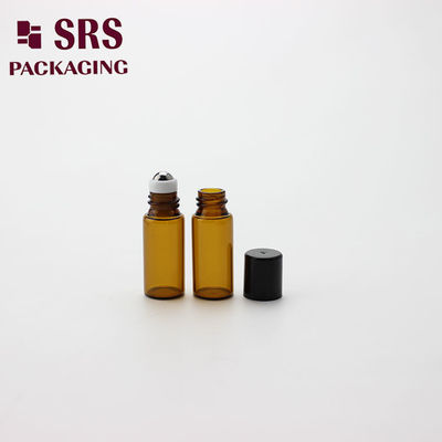 SRS vente en gros de parfums vide 3 ml bouteille à rouleaux en verre orange mini