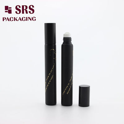 SRS vide cosmétique 10 ml bouteille de boule de rouleau de parfum en verre noir mat