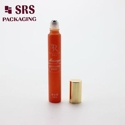 SRS cosmétique 10 ml couleur orange verre parfum rouleau boule bouteille pour huile