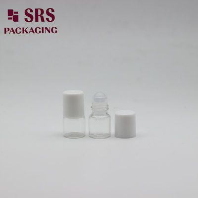 Mini parfum cosmétique vide SRS, flacon à rouleau en verre transparent de 1ml