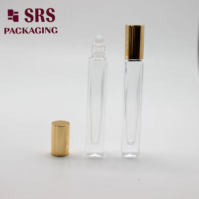 Rouleau de verre vide de forme carrée cosmétique SRS de 10 ml sur une bouteille de parfum